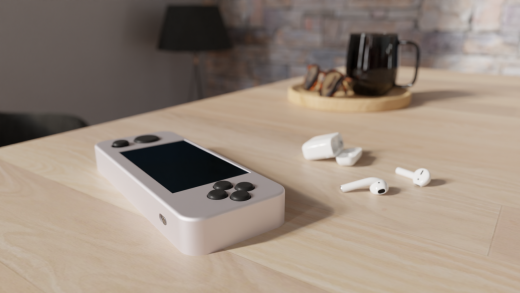Handheld sobre una mesa