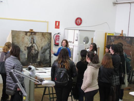 Visita al taller de Conservación y Restauración de Pintura